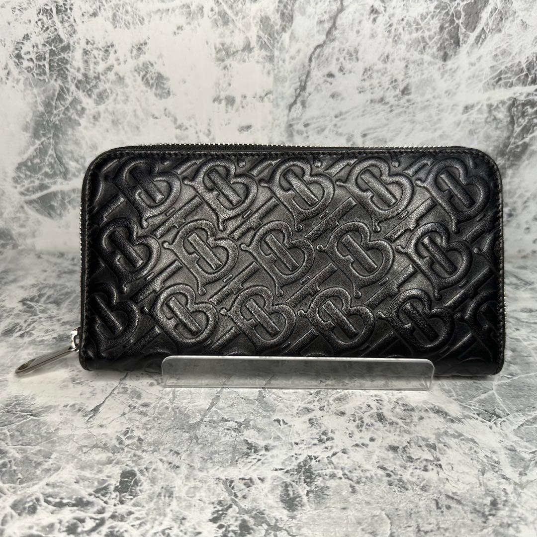 ✨️BURBERRY✨️ バーバリー 長財布 TBロゴ ラウンドファスナー 黒