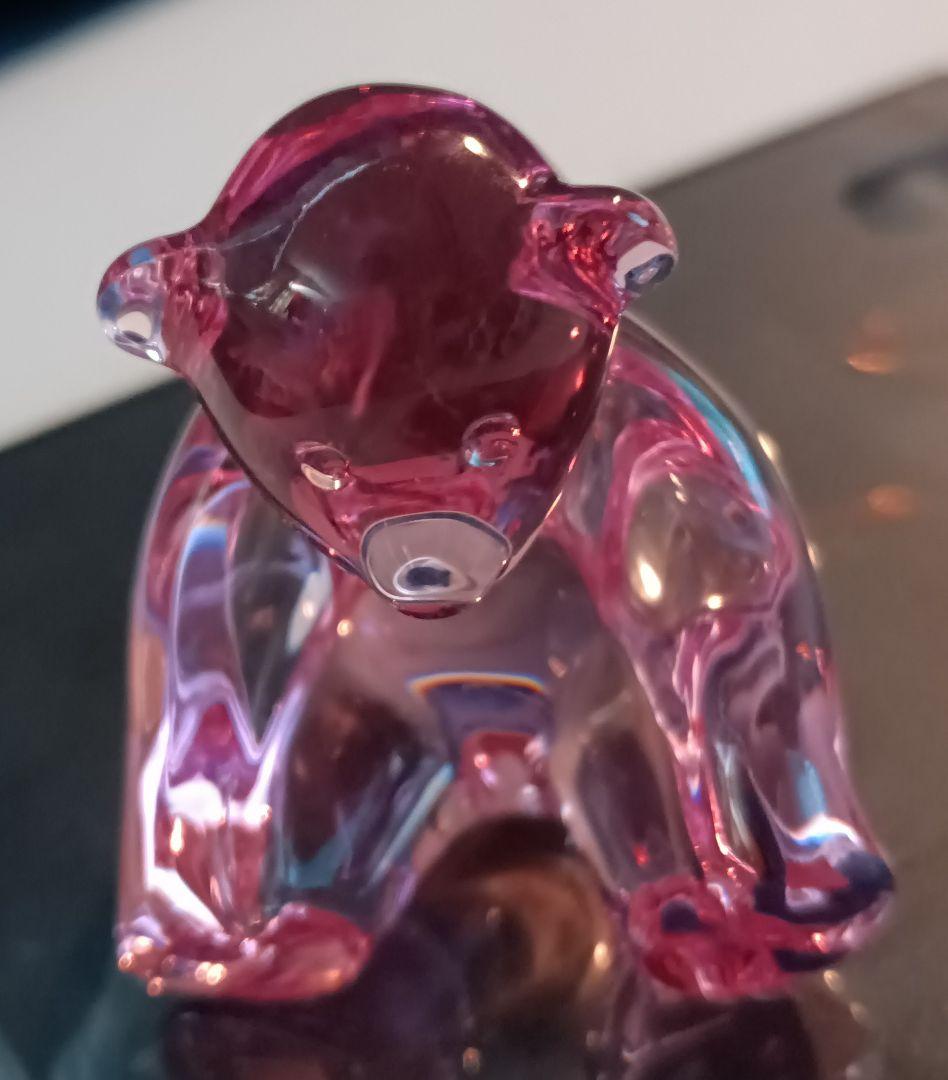 バカラ　BACCARAT　動物シリーズ　ピンクの熊　ベア　置物