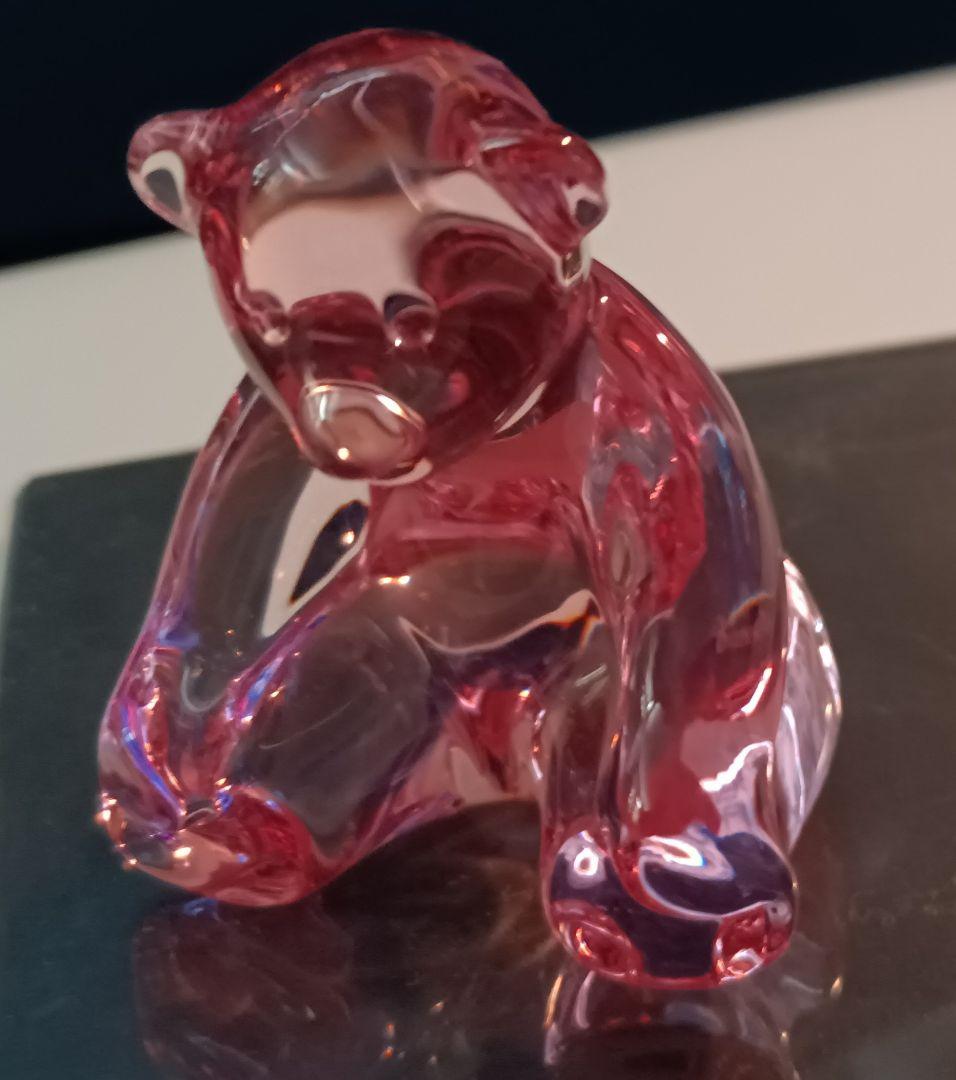 バカラ　BACCARAT　動物シリーズ　ピンクの熊　ベア　置物
