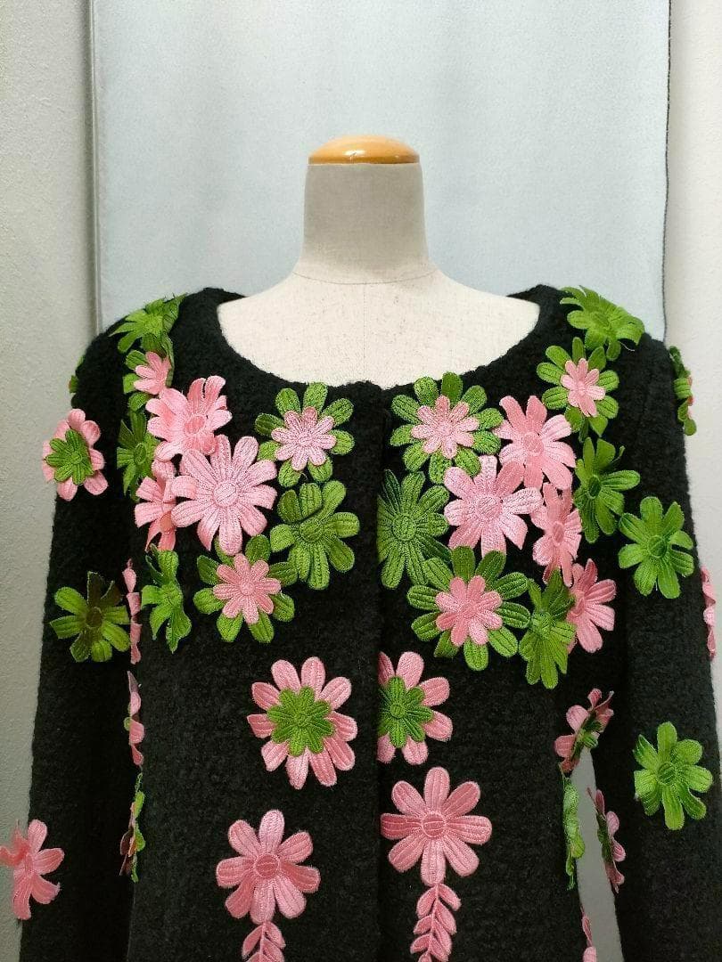 Meesya　ブラック　ロングコート