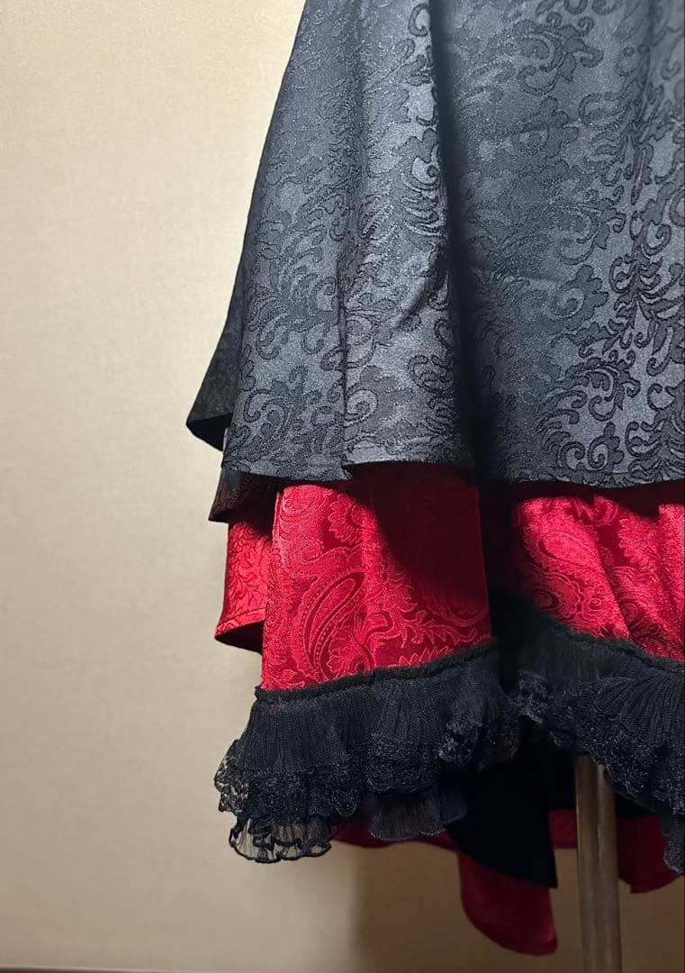 キューティーフラッシュ　アシメラップスカート　赤