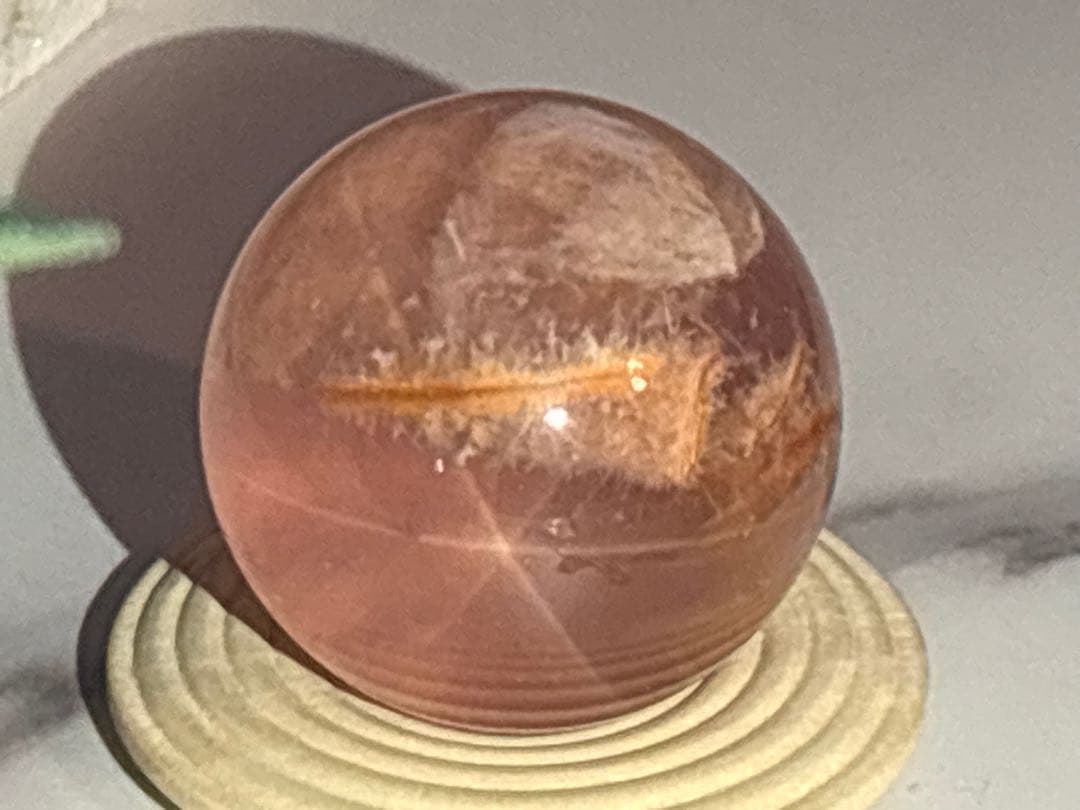 《情熱と癒しの共鳴＊セリサイト＆ファイヤークォーツinローズクォーツ》