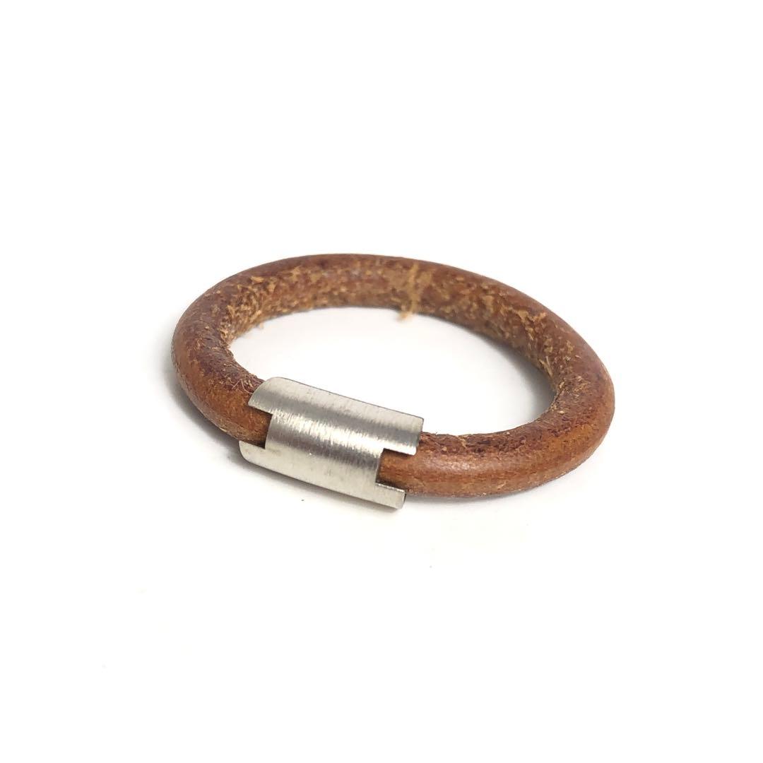 HERMES エルメス バングル リング 2点セット イオタ レザー H金具