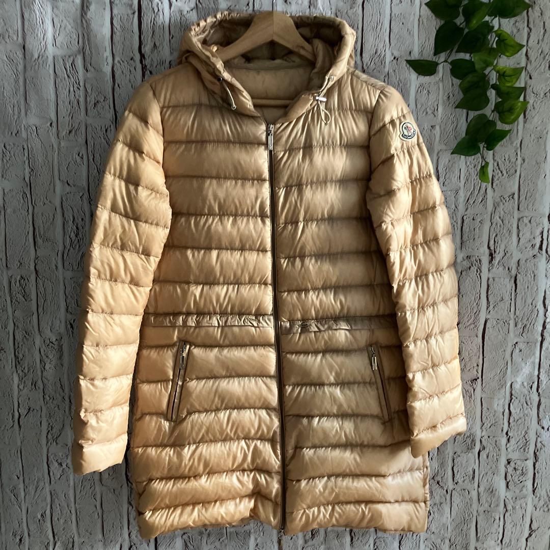 モンクレール MONCLER ライトダウンコート M 超軽量 フード付き 上品
