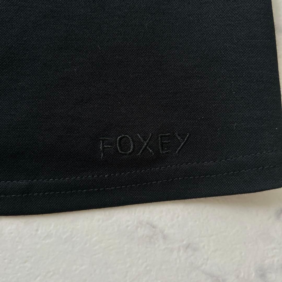美品 FOXEY NEW YORK ストレッチ ブラウス　40 黒　洗える