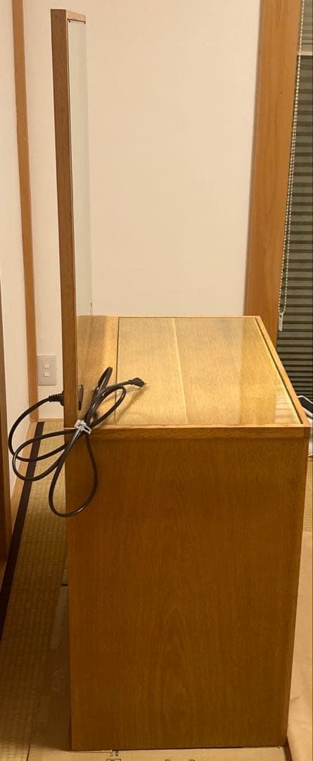 ①ドレッサー本体 ナラ　ナチュラル (※②一面鏡は別売り)日本製　椅子無し