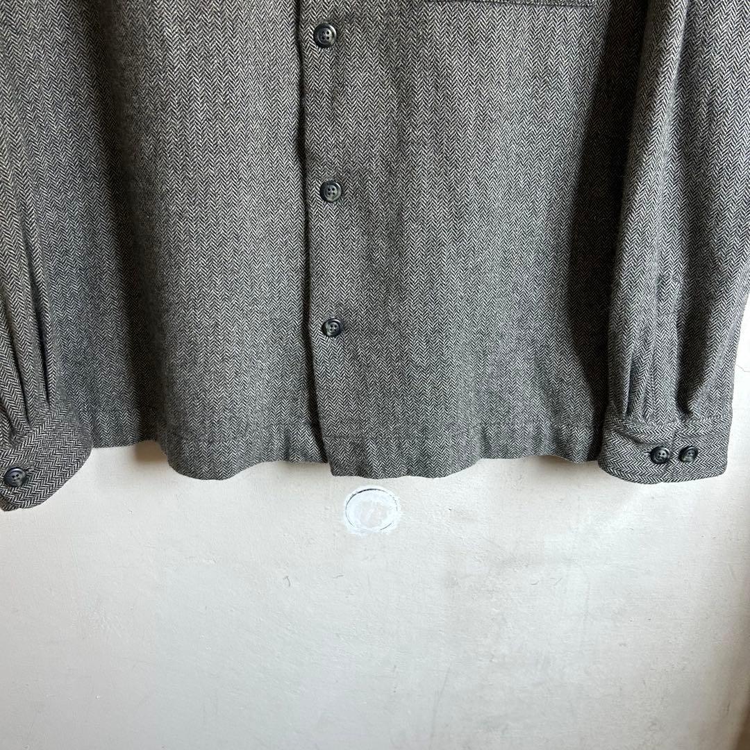USA Eddie Bauer ヘリンボーン ネルシャツ エディバウアー