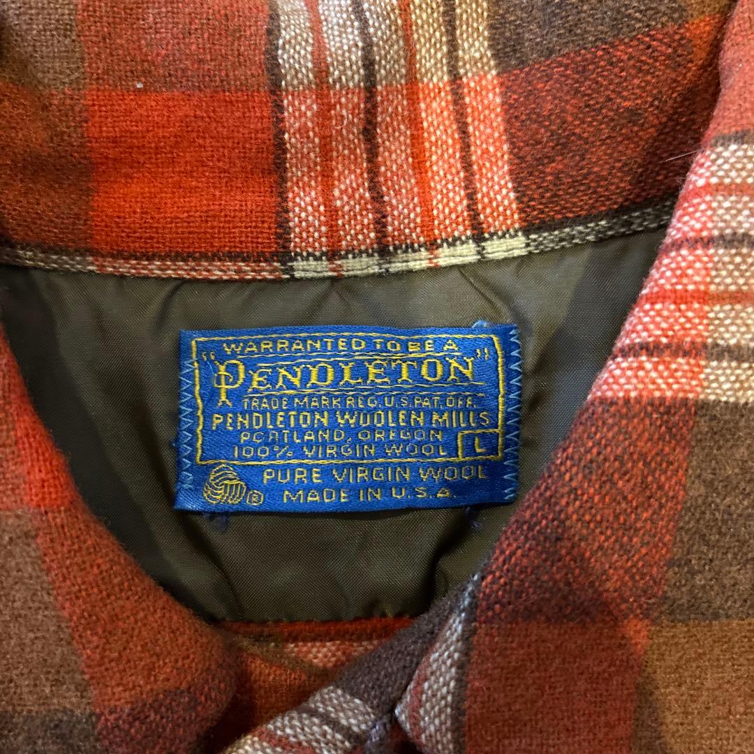 ウ*ー様 60.70年代　Pendleton ボードシャツ　開口　L