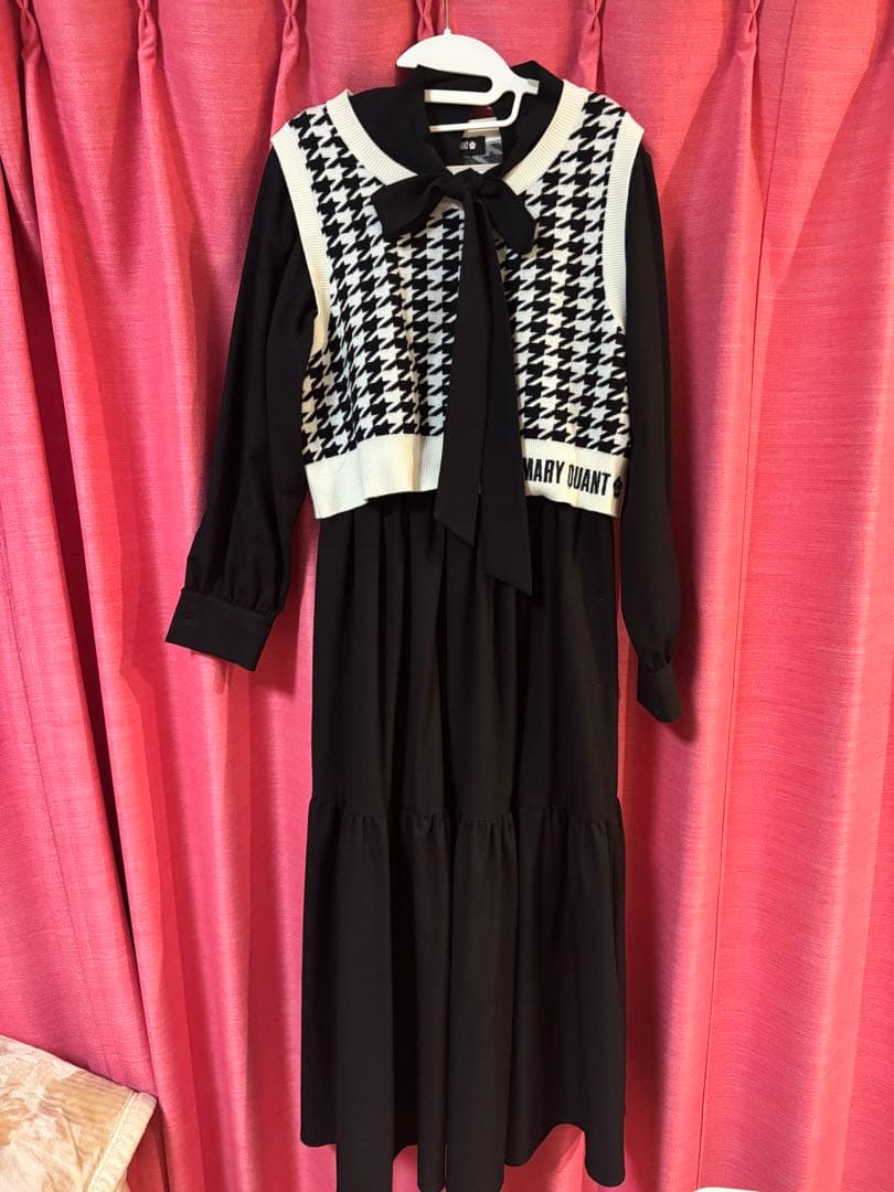 マリークワント　ニットベストコンビ ワンピース