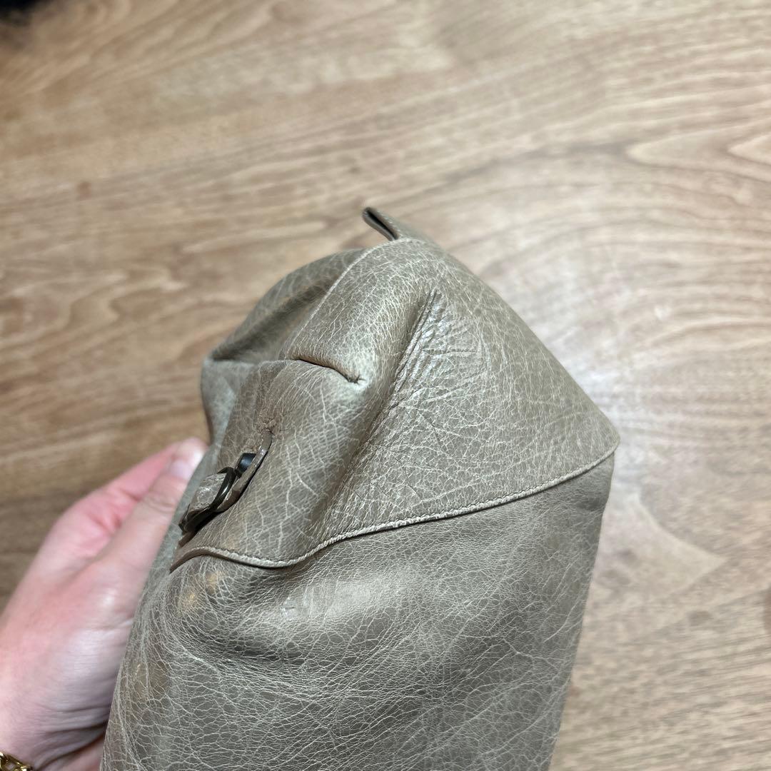 バレンシアガ BALENCIAGA レザーポーチ クラッチバック グレー