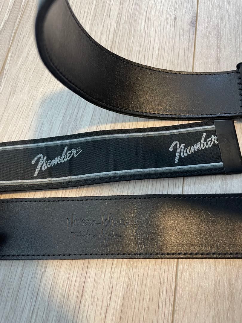 ナンバーナイン フェンダー　ベルト 黒 グレー　初期　アーカイブ
