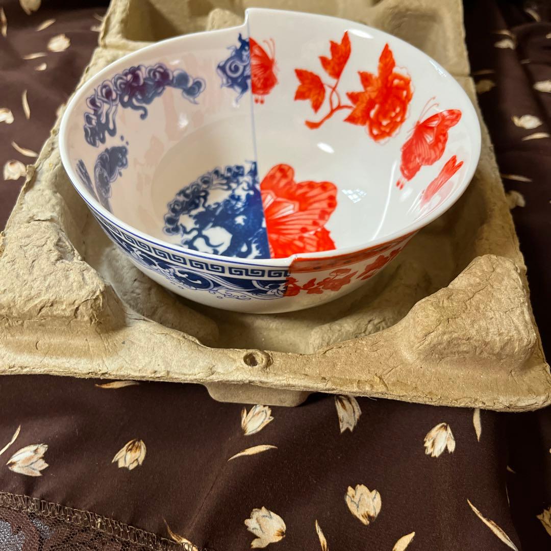 赤青花模様 陶器製