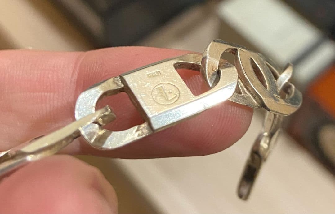 シルバー925　イタリア製　チェーンブレスレット　シルバーブレス