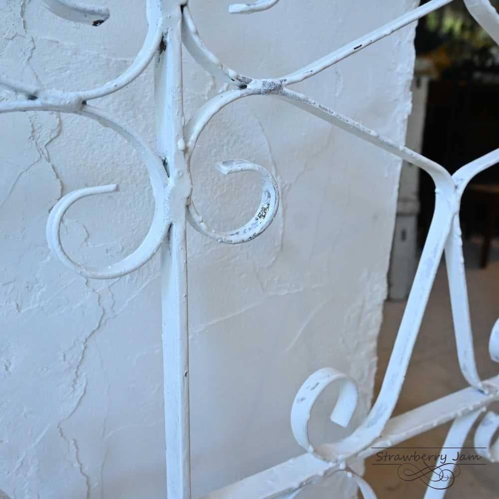 L2602-56 英国アンティーク アイアンゲート 白 門扉 ガーデニング