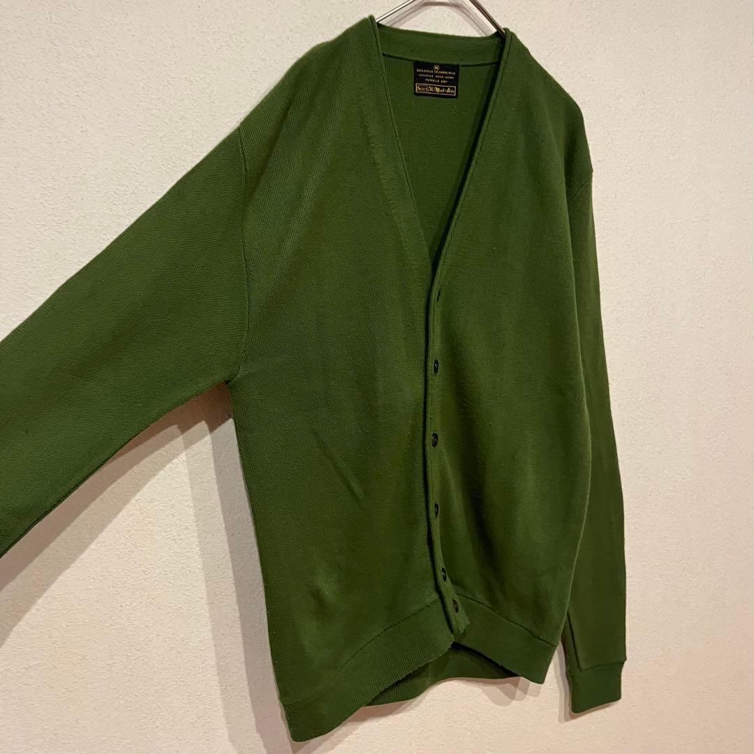 【美品】Sears シアーズ 70's アクリル カーディガン グリーン