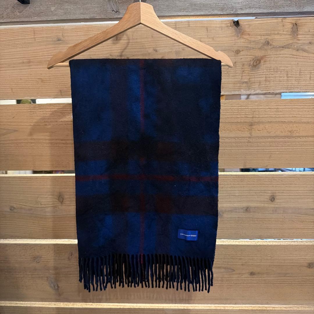 コムデギャルソン SHIRT チェック柄マフラー　ストール　ジュンヤワタナベ