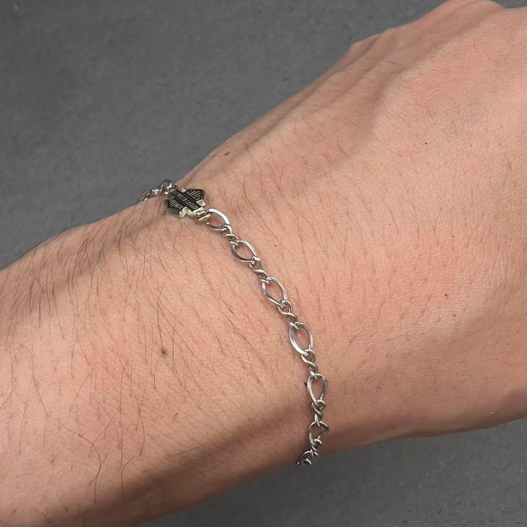 オフィシャル ハーレーダビッドソンブレスレット 10Kホワイトゴールド