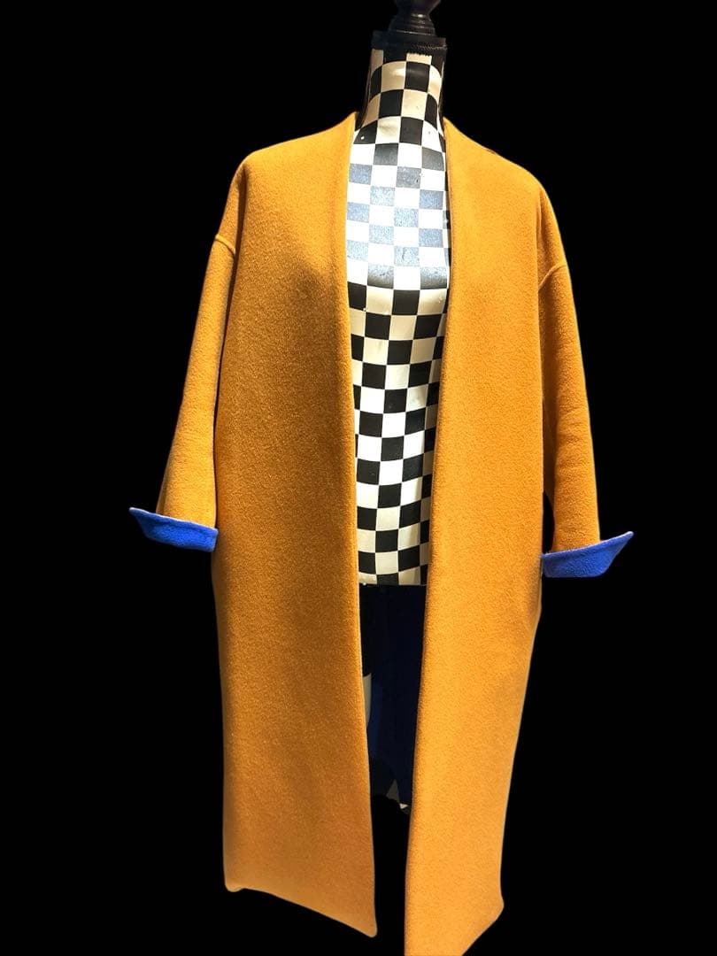 エンフォルド ENFOLD ソフトリバーノーカラーコート キャメル 36