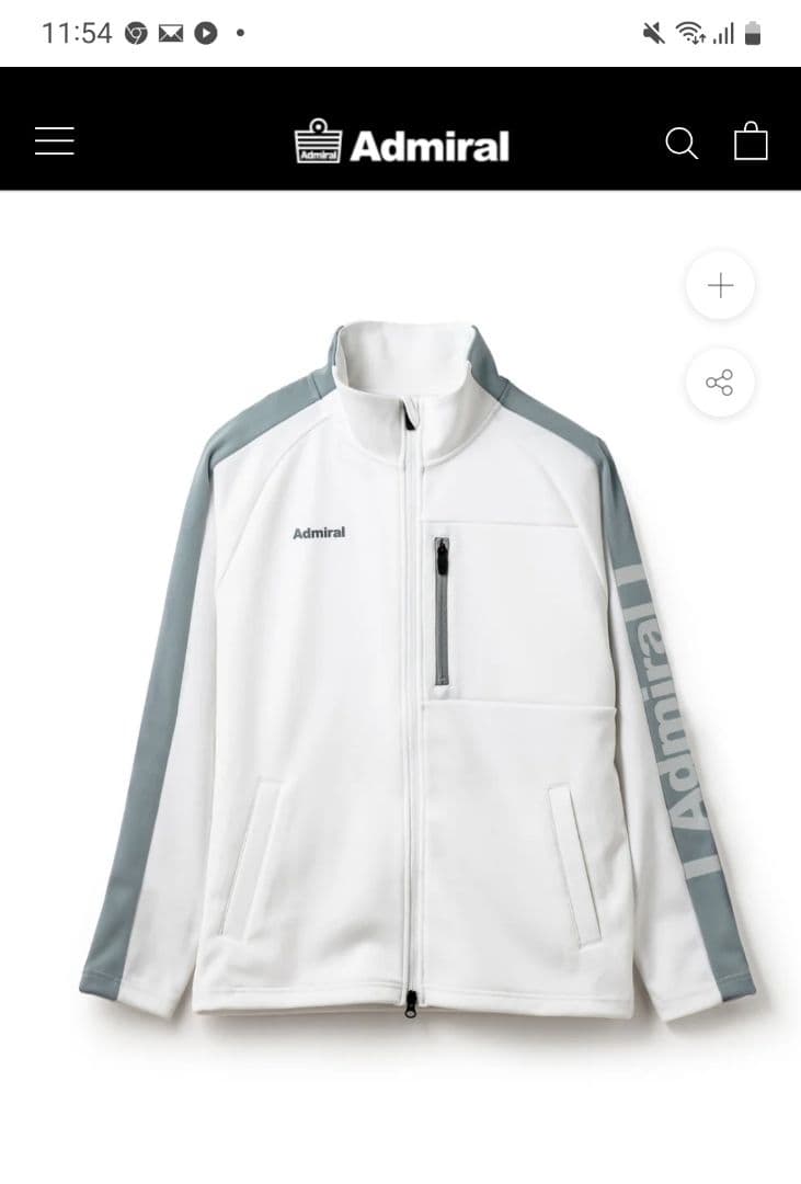 新品★Admiral サイドラインロゴハイネックジャケット