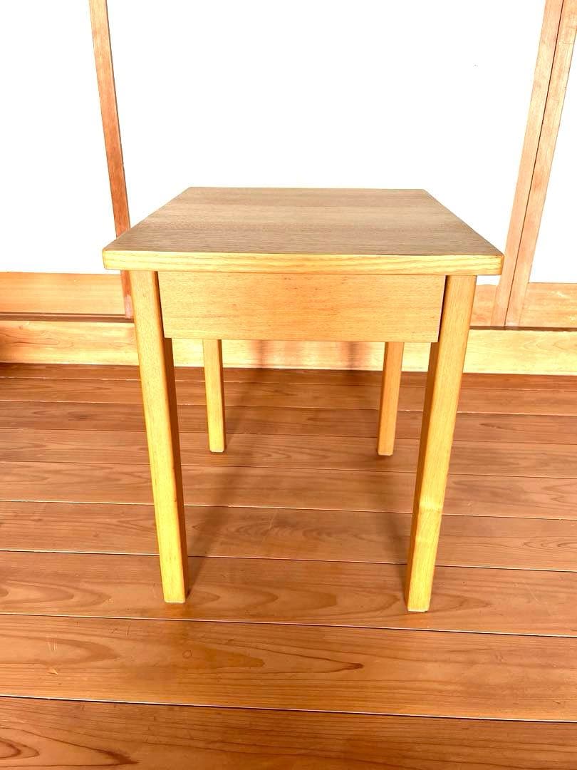 無印良品 ベッドサイドテーブル 廃盤 希少 タモ材