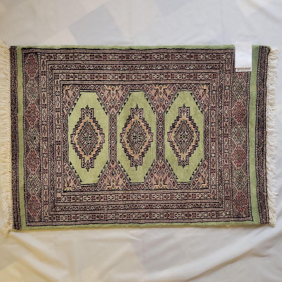 パキスタン手織りマット63x89cm(387)じゅうたん・絨毯・ラグ・ペルシャ