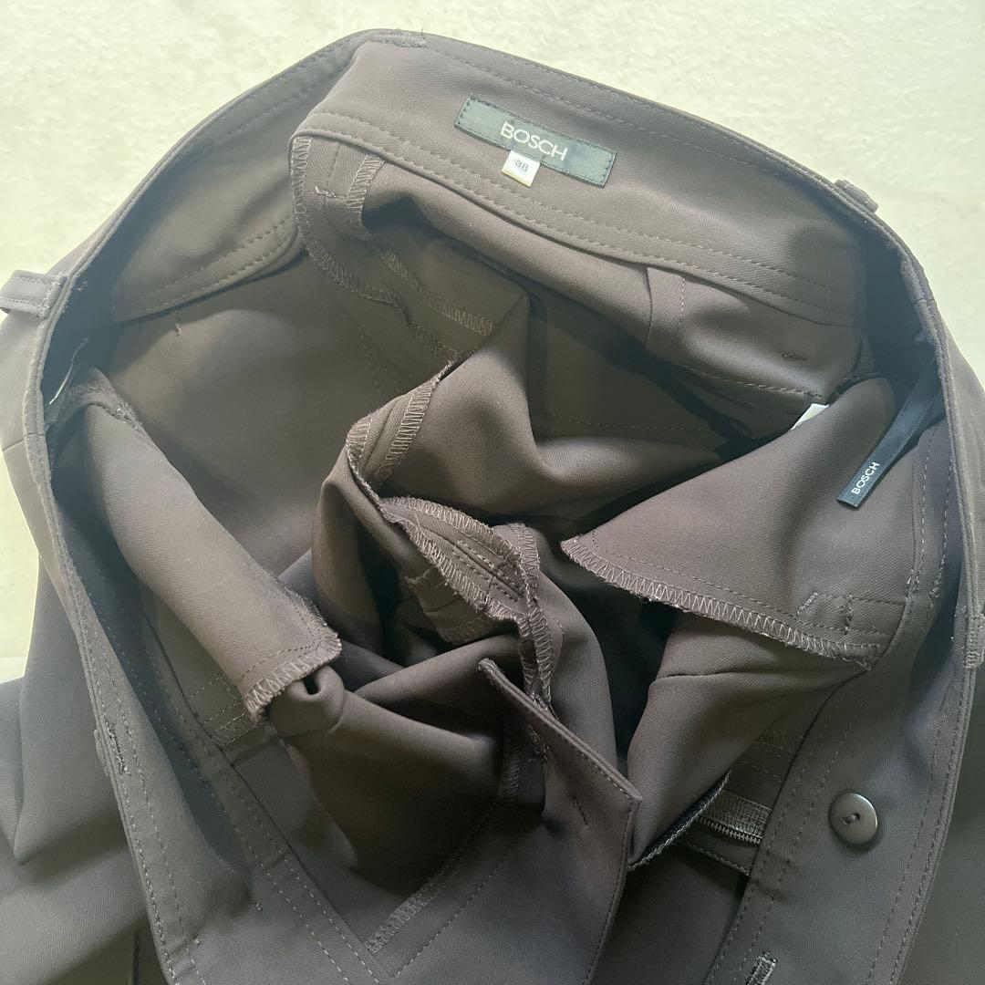 極美品　BOSCH パンツスーツ　テーラードジャケット　40/38 ブラウン