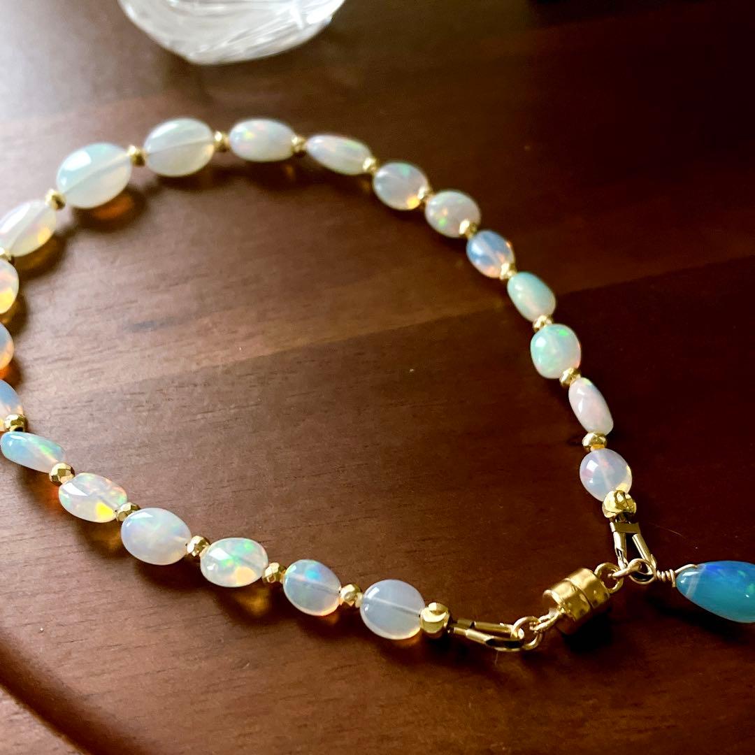 桃色の雲◆高品質✧ブラックオパールピアス✧14kgf