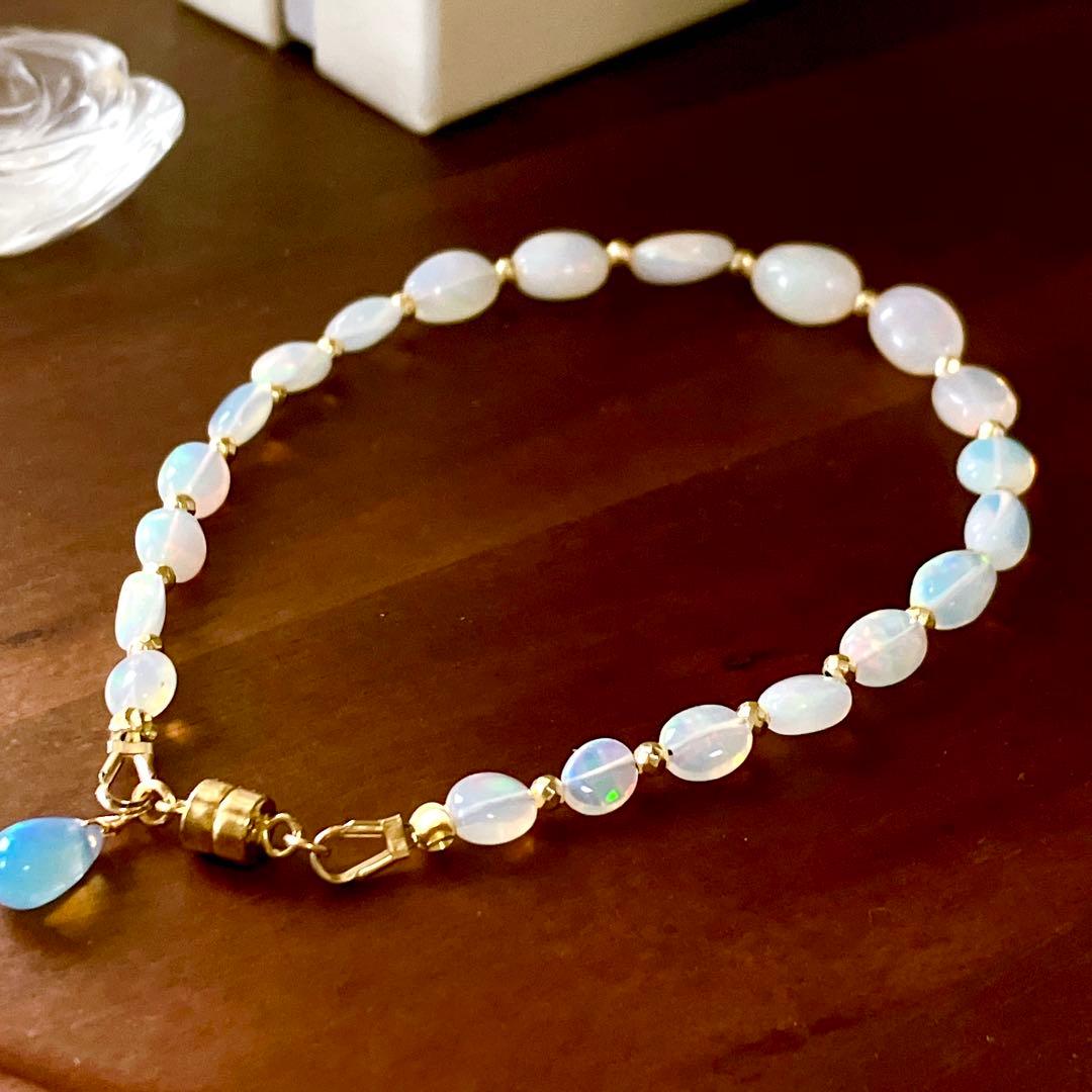 桃色の雲◆高品質✧ブラックオパールピアス✧14kgf