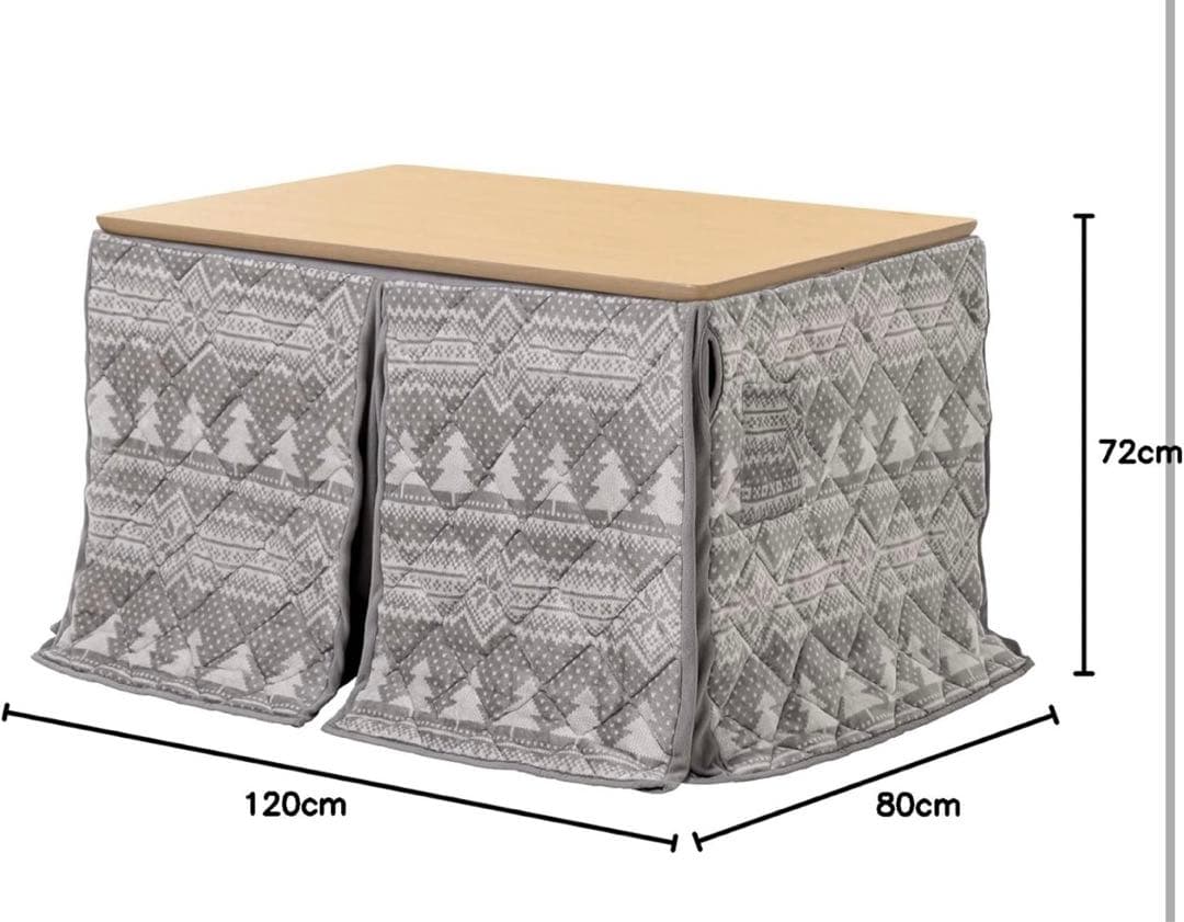 ダイニングこたつ　120ｘ80