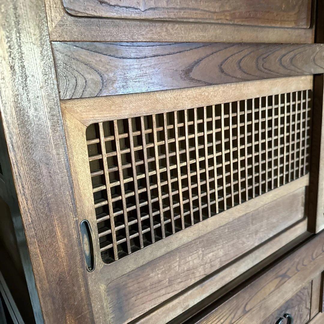 ヴィンテージ素晴らしい木製収納キャビネット 引き出し多数食器棚に❣️素敵すぎる‼️