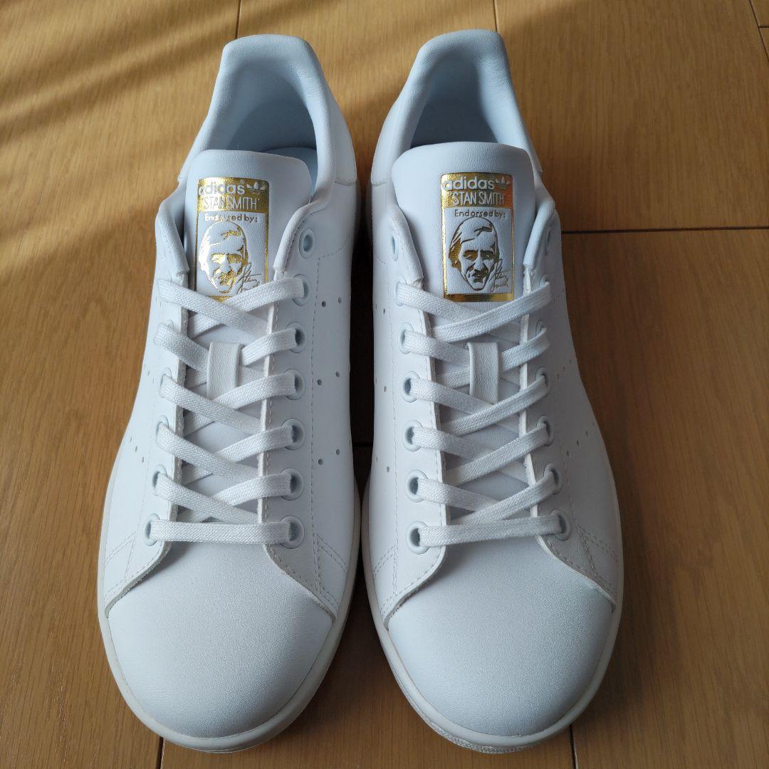 未使用☆24㎝☆ホワイト×ゴールド☆スタンスミス☆アディダス