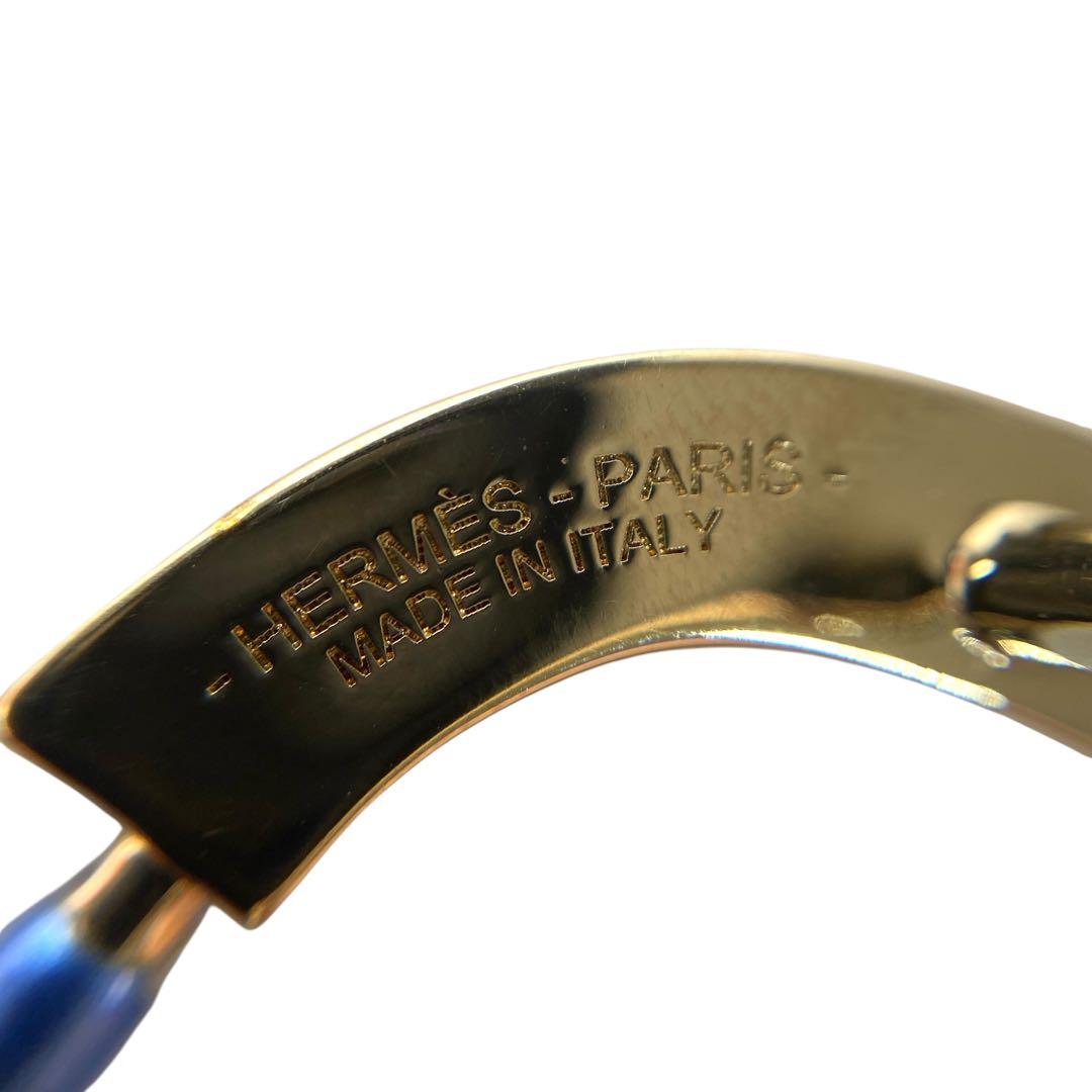 美品 エルメス HERMES 70 シュヴァル ネオン 馬 スカーフリング