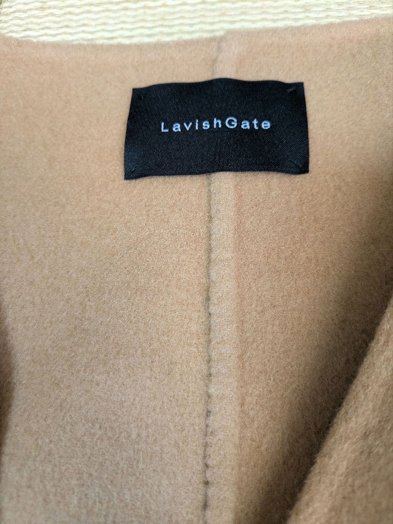 Lavish Gate バックタック ウール ガウンコート リバー キャメル