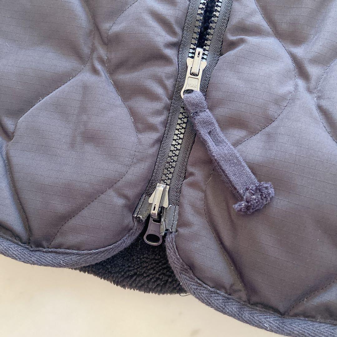 タイオン×ノーリーズ　ミリタリーリバーシブルショートダウン 黒