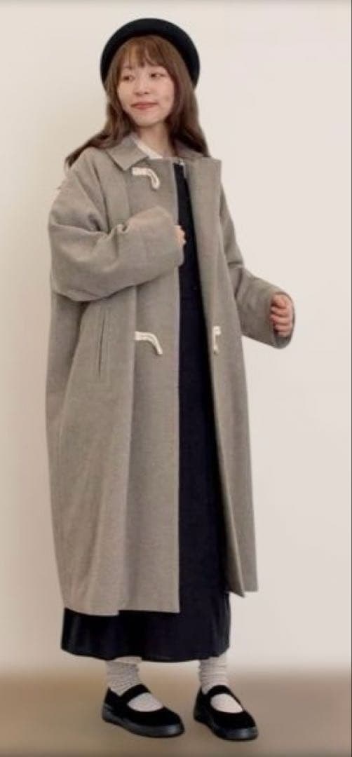 まなさん•*¨*•.¸♬︎タスマニアウール]2WAY襟ロングコート