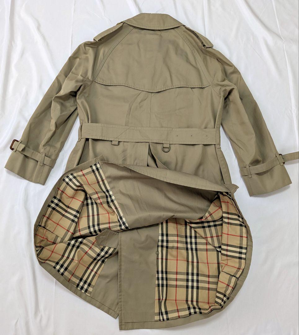90s バーバリー トレンチコート ダブル ノバチェック ベージュ　極美品