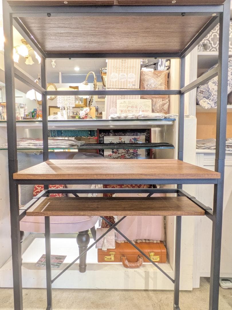 【極美品】 NITORI ラック スリム WAL ヴィンテージ ごみ箱上ラック