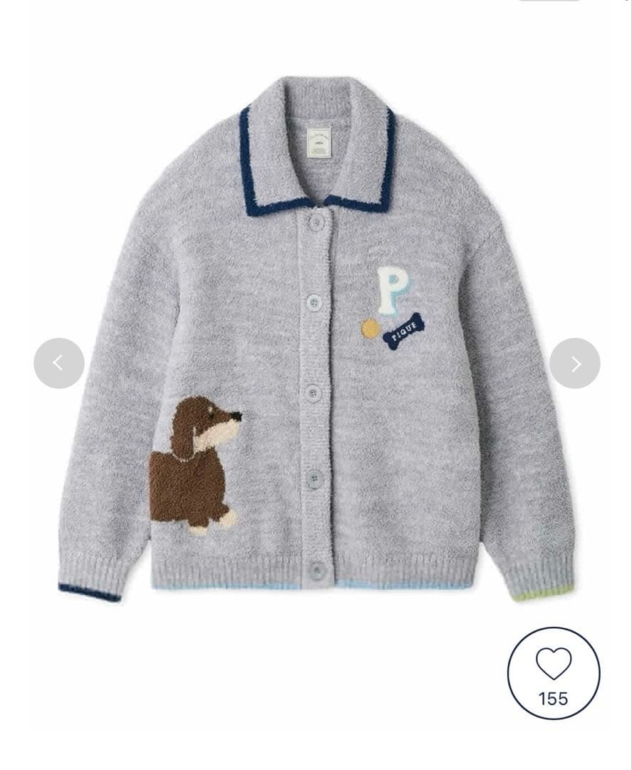 F*r様 ジェラピケ ジェラートピケ ベビモコダックスフンドジャガードカーディガ