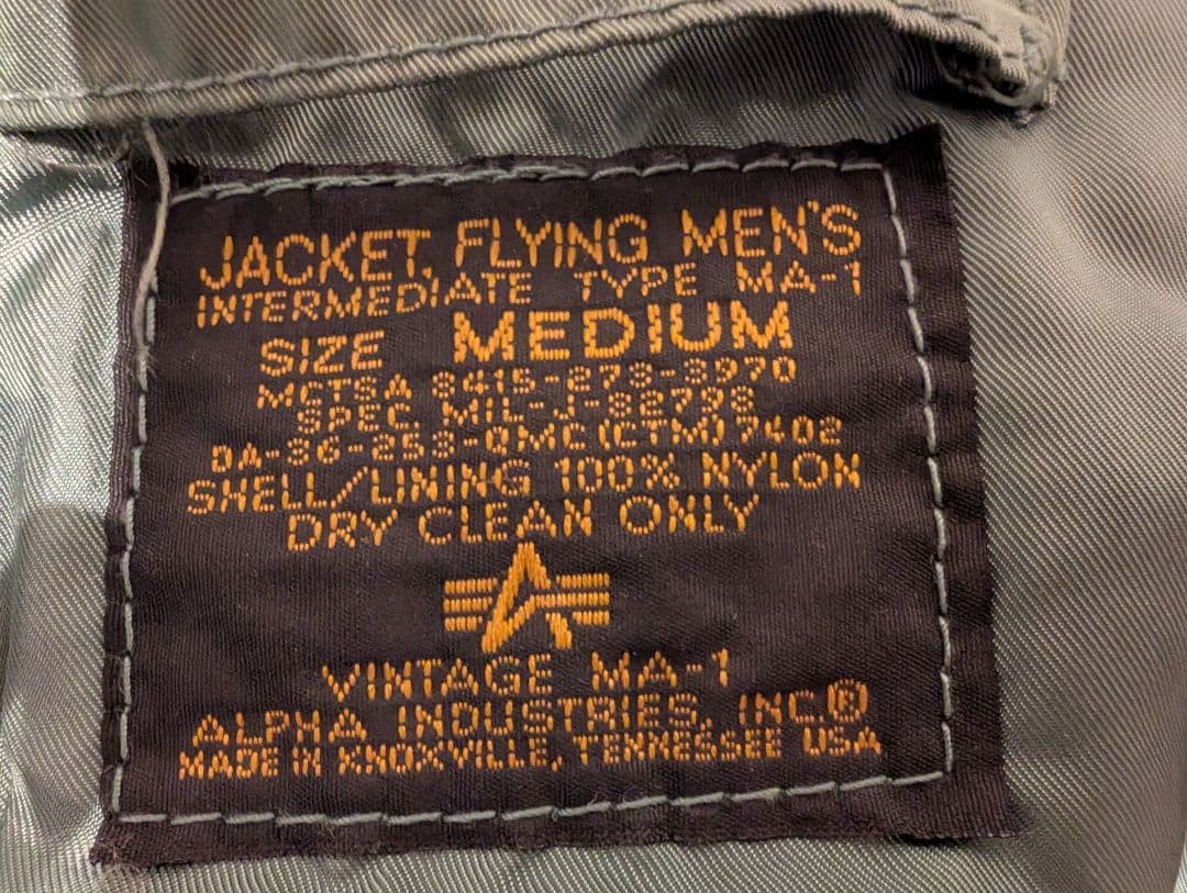 ALPHA INDUSTRIES MA-1 50s 復刻版 M