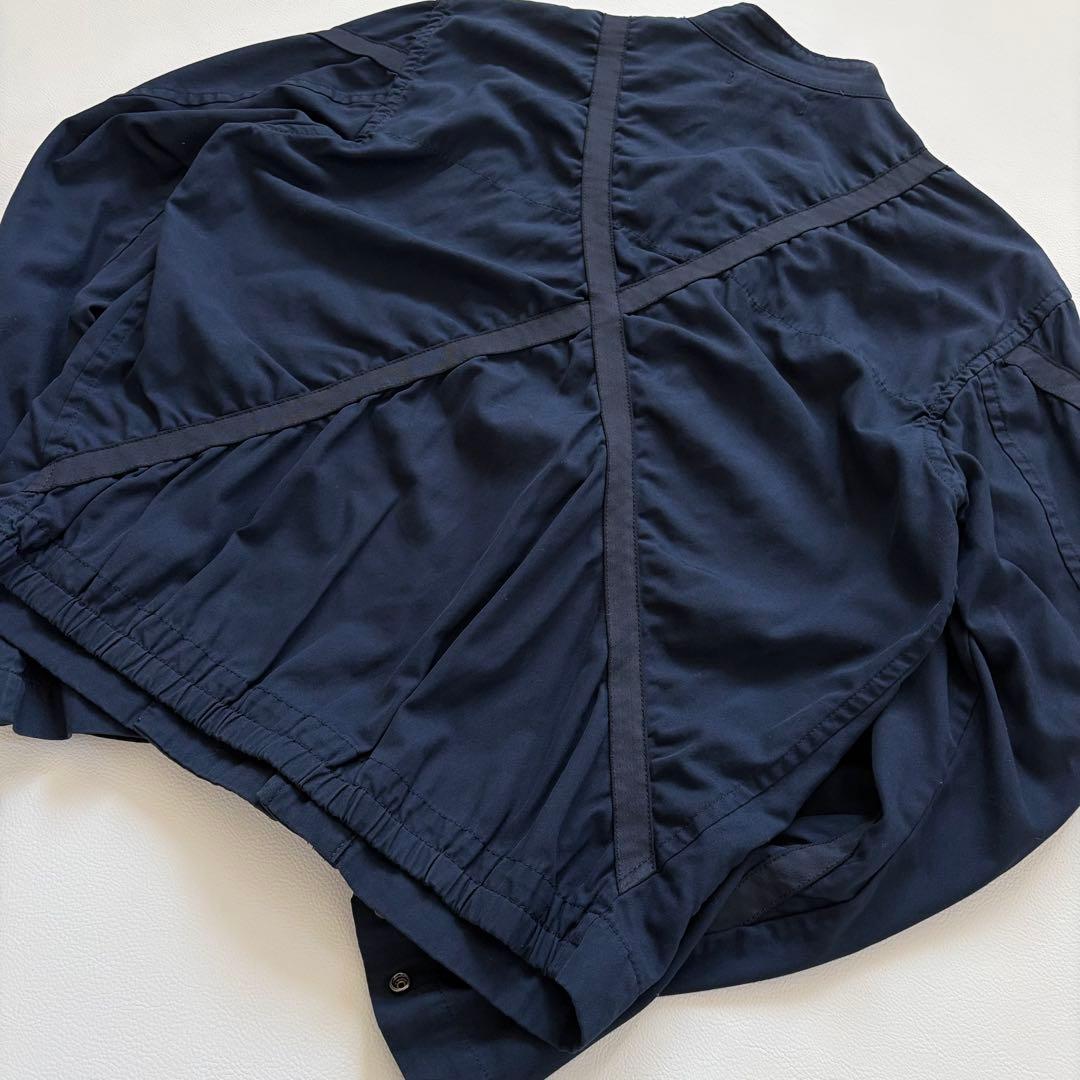 ISSEY MIYAKE MEN コットン　ボンバージャケット ネイビー　M