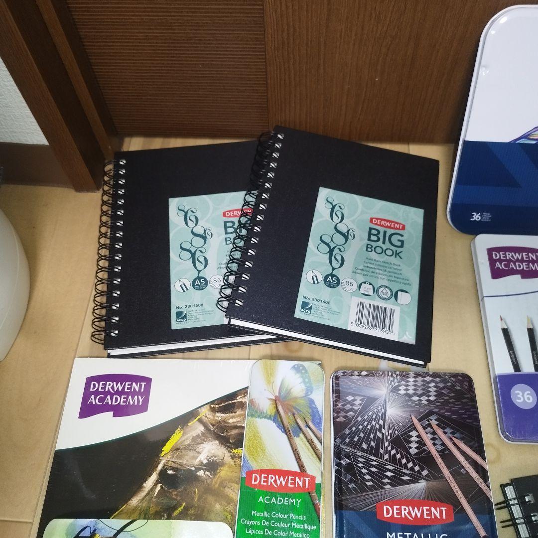 【15点まとめ売り】DERWENT 色鉛筆 スケッチブックなど 未使用