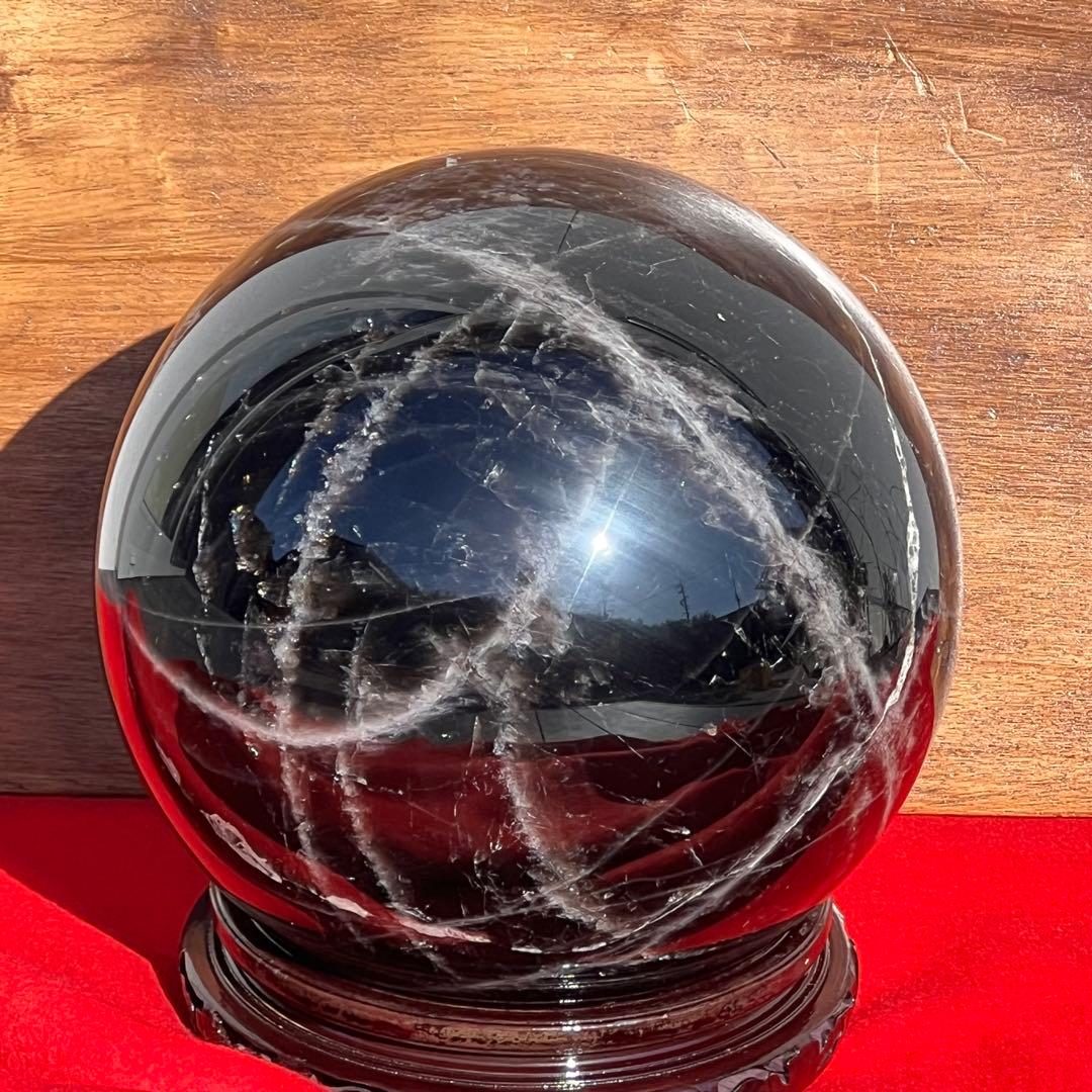 超極大17.76kg‼️極上の逸品✨漆黒の究極パワー✨モリオン 丸玉 天然石 原石
