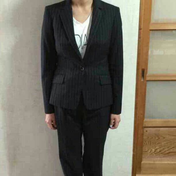 グリーンレーベル　ストライプスーツ上下