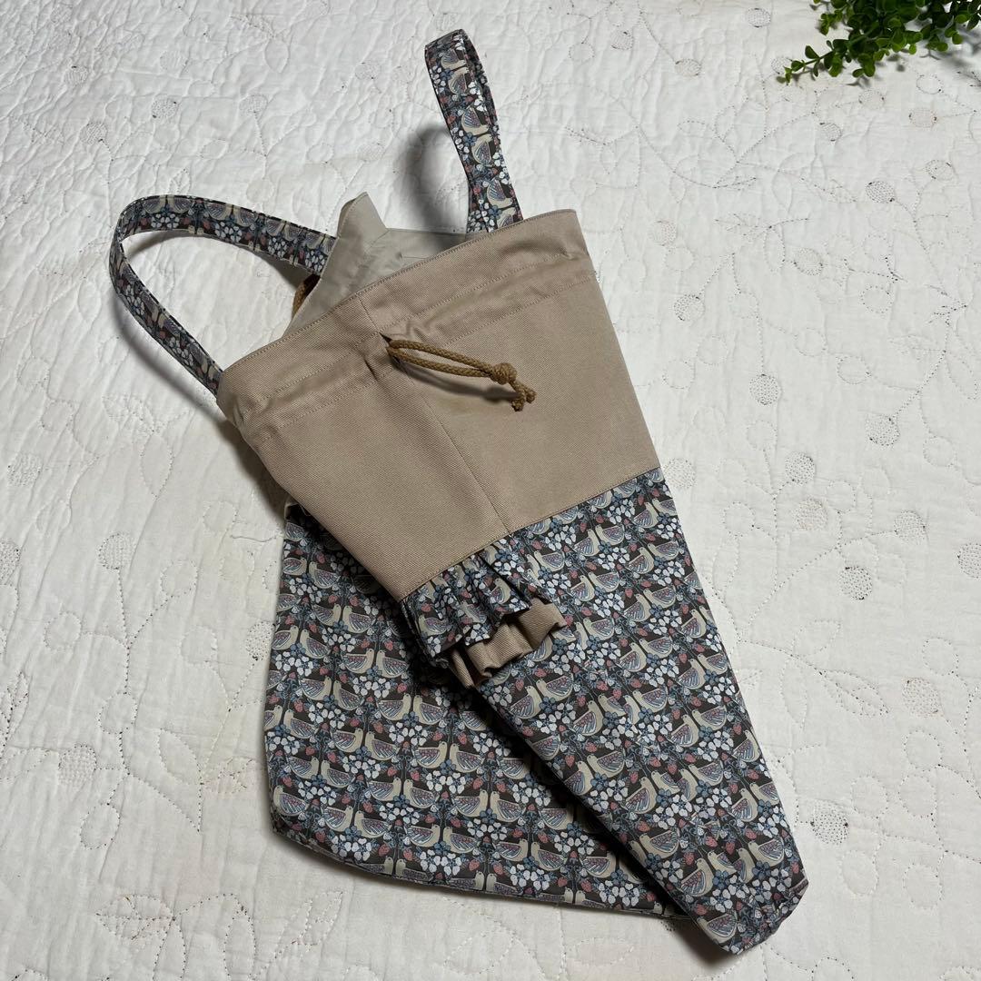 手提げバッグ　お着替え袋　上靴袋　3点　リバティ　ストロベリーフィースト　入園