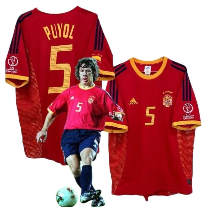 02-03 スペイン代表　プジョル　adidasオフィシャルユニフォーム