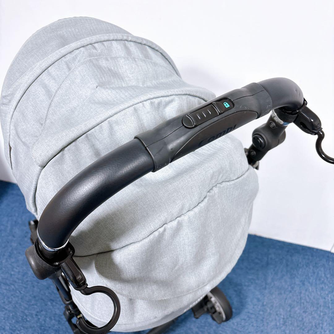 【美品】コンビ スゴカル ミニモ エッグショック AB型ベビーカー レザー