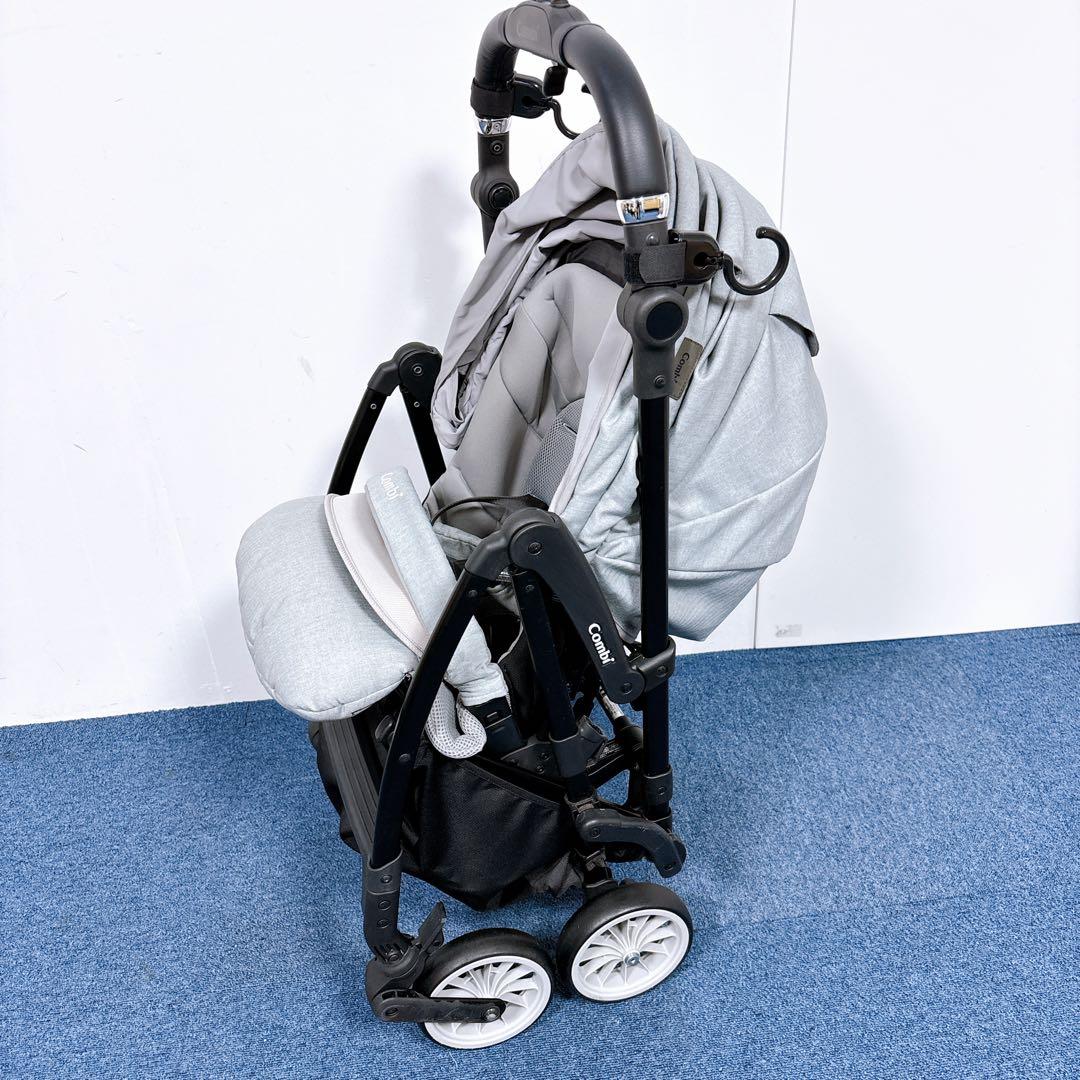 【美品】コンビ スゴカル ミニモ エッグショック AB型ベビーカー レザー