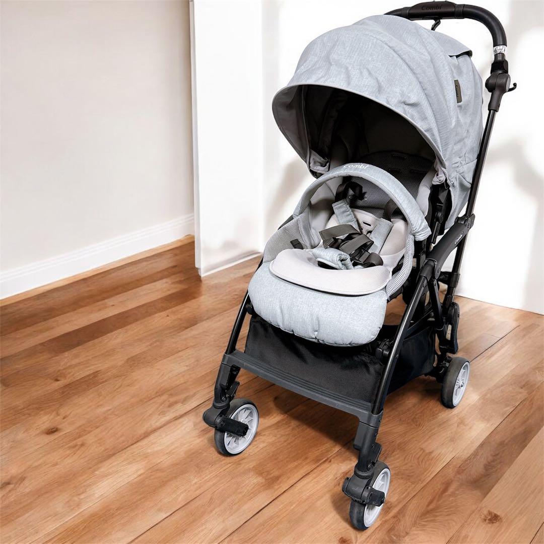 【美品】コンビ スゴカル ミニモ エッグショック AB型ベビーカー レザー