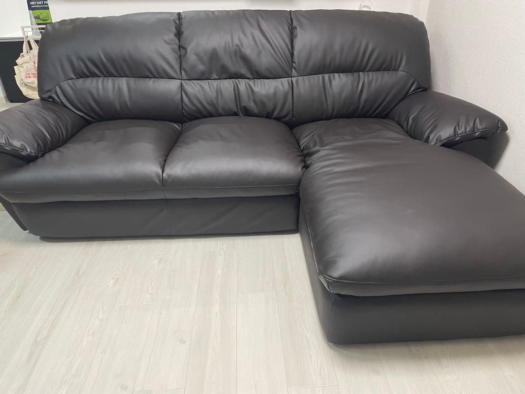 ニトリ　カウチコーナーソファNシールドビット3KD LC　ブラウン　説明書つき