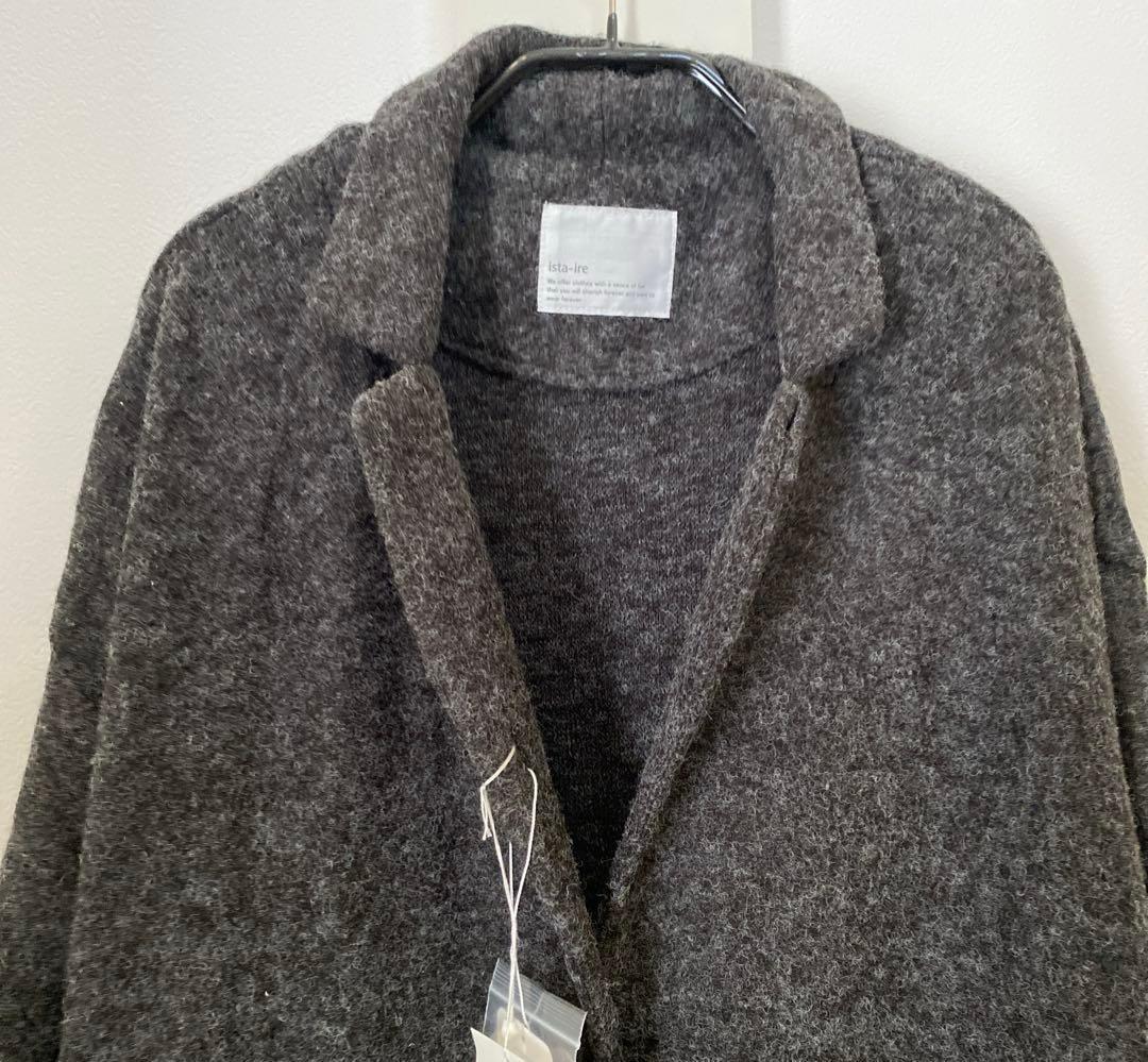 新品タグ付●lsta-ireクロワッサンの店/ロングコートチャコール